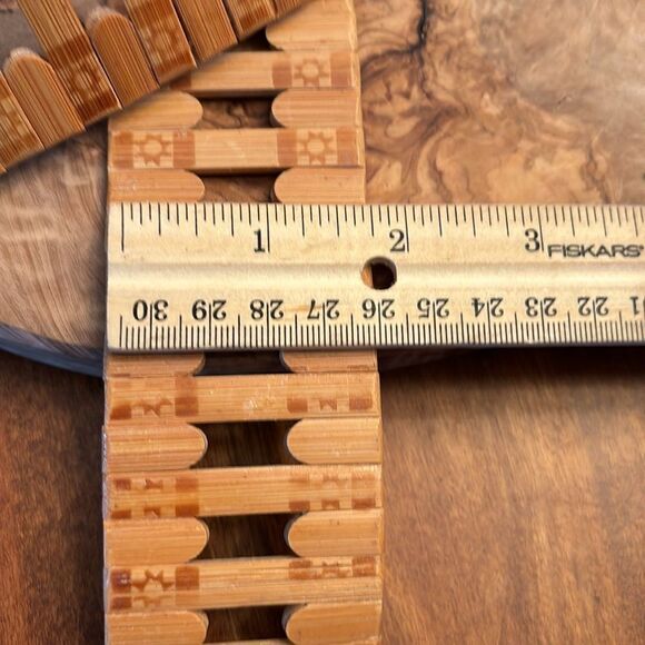 Vintage Wooden Bamboo Coat of Arms Belt - Picture 6 of 8